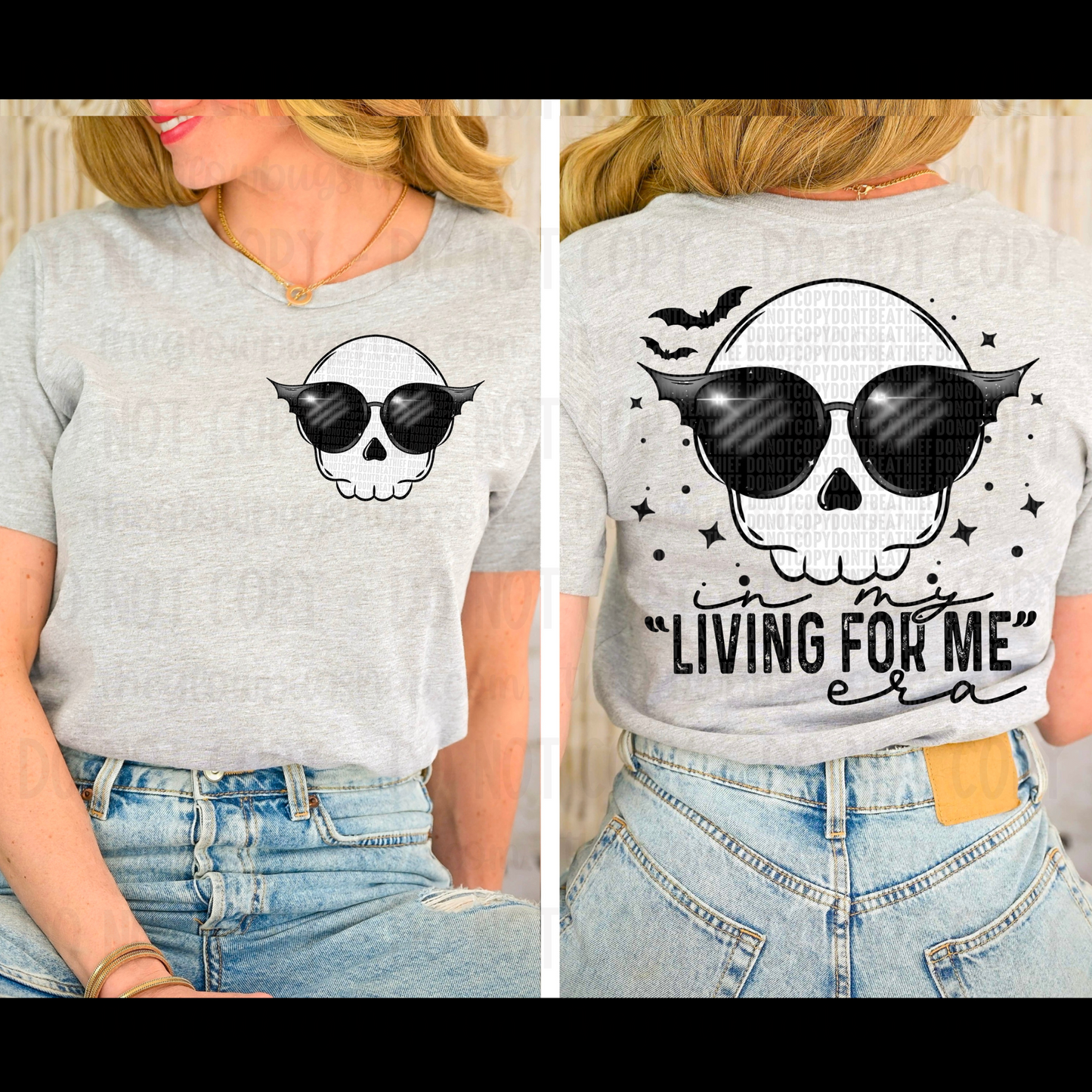 In my LIVING FOR ME era (front and back)