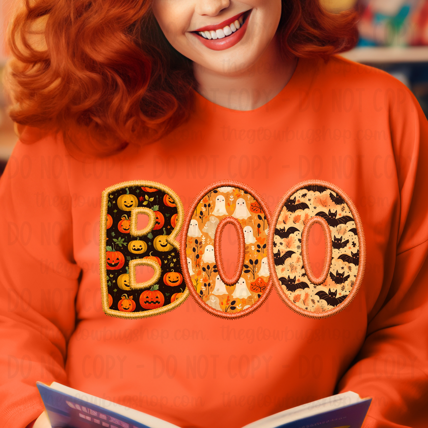 BOO (faux embroidery)