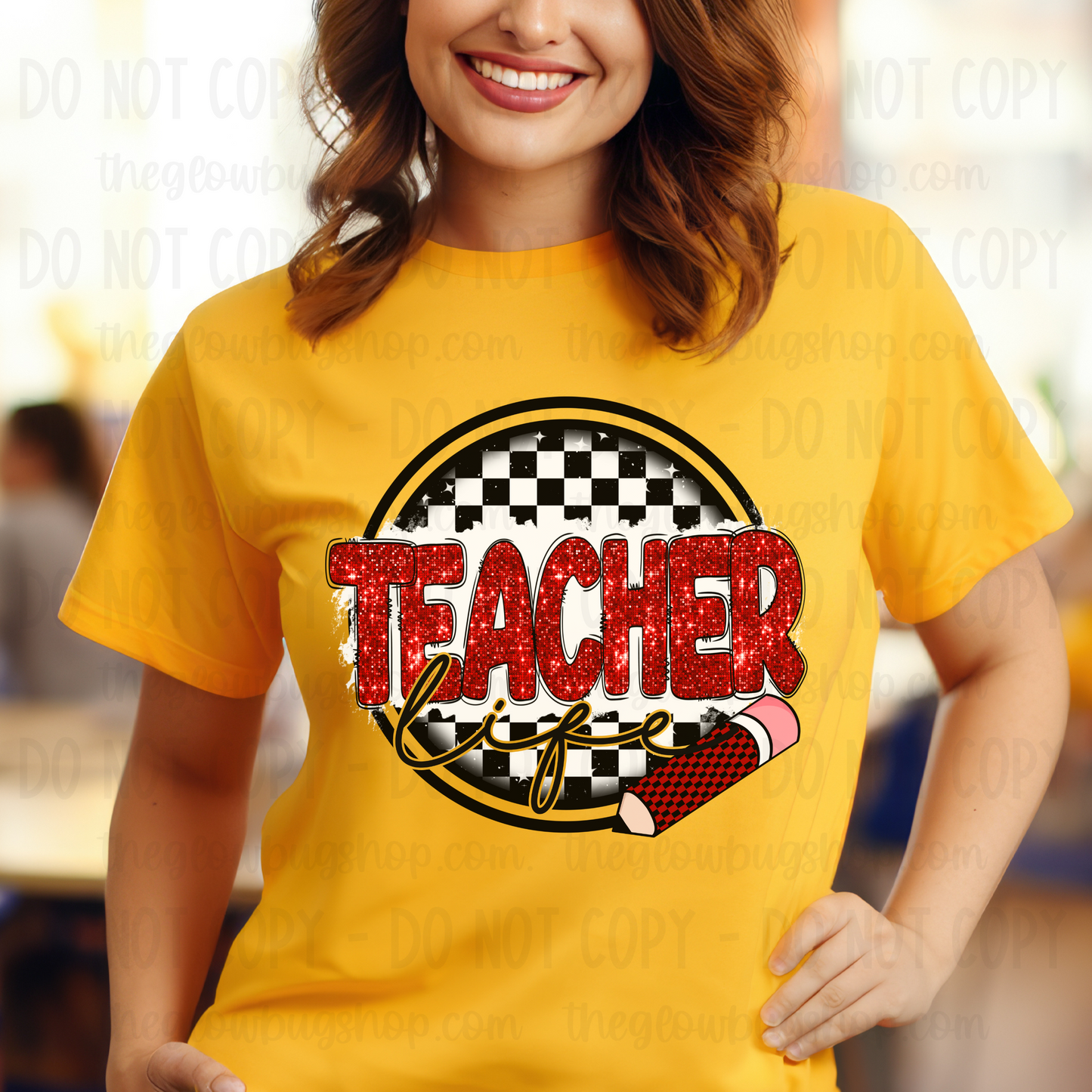 Teacher Life … Back To School (checkered)