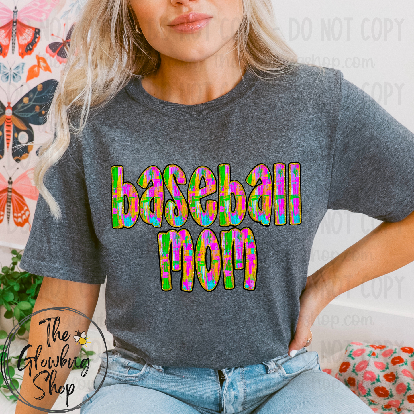 Baseball MOM multi-neon