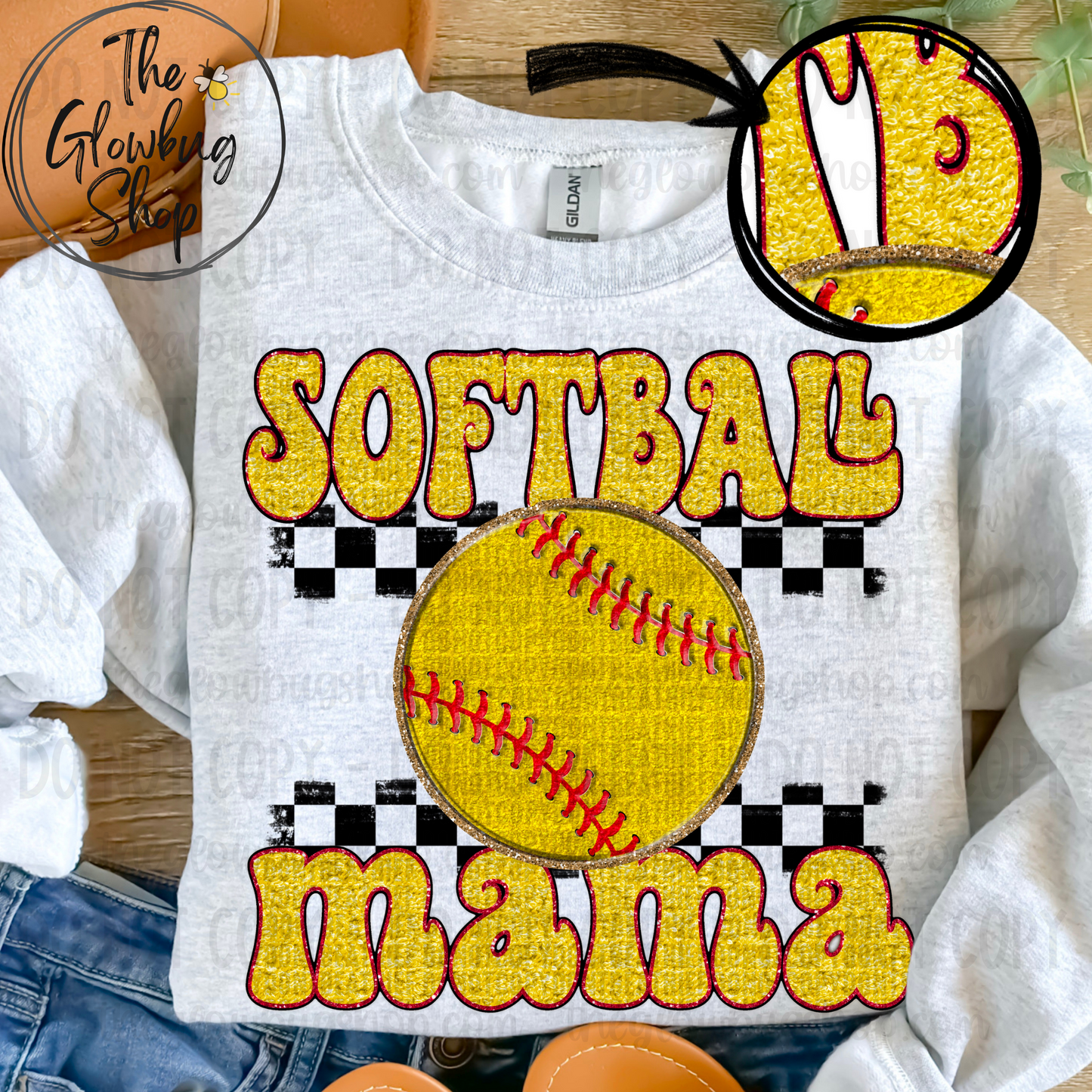 Softball Mama 3 (faux chenille)