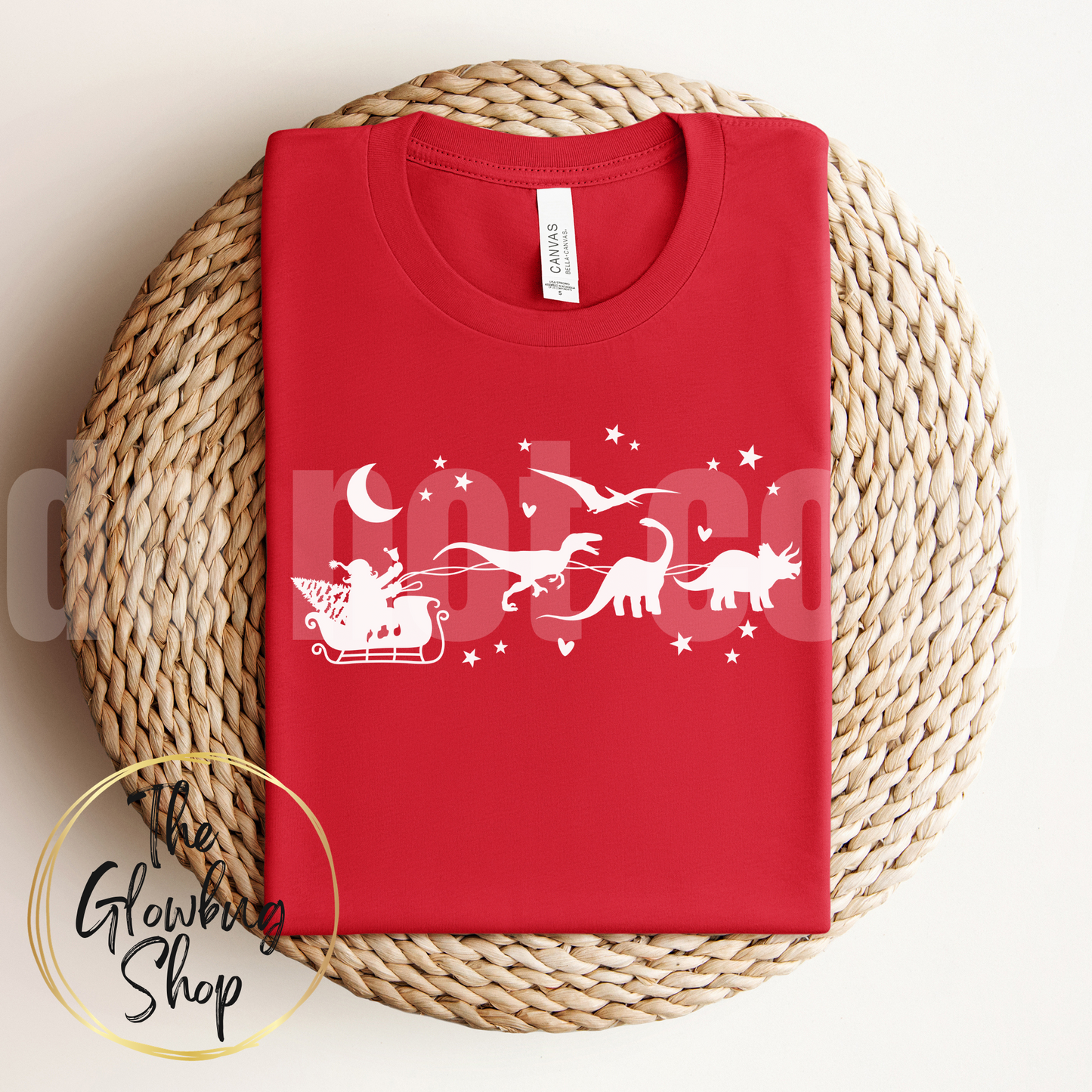Dino Sleigh Christmas (white)