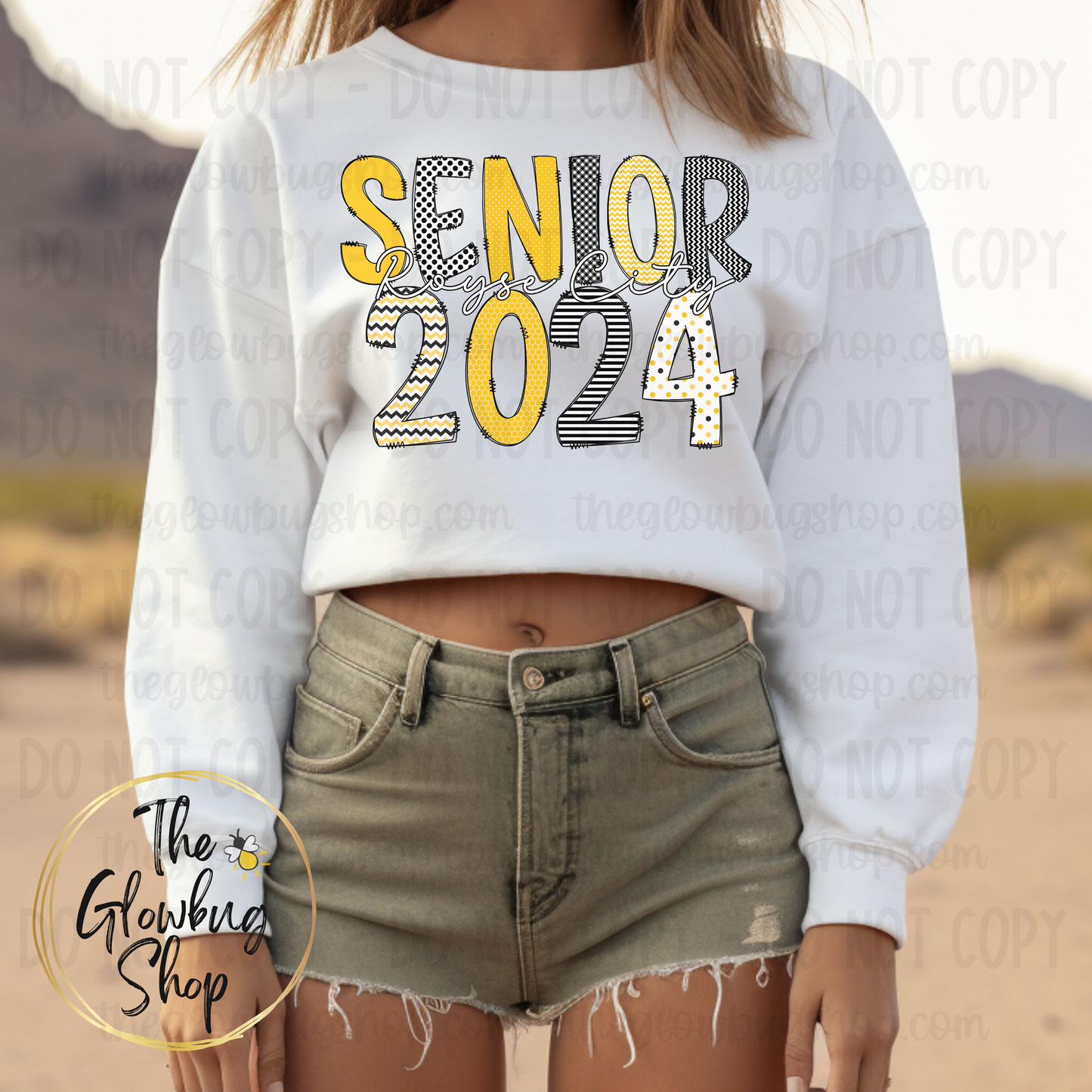 Senior 2024 CUSTOM (black, white, gold)