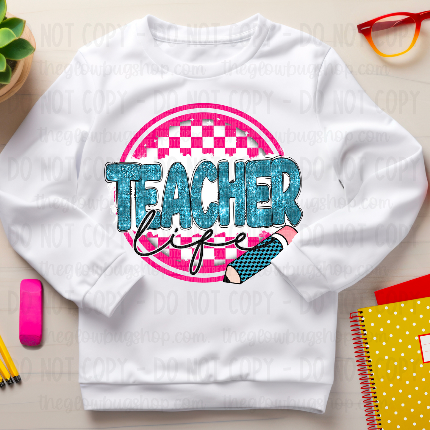 Teacher Life … Back To School (checkered)
