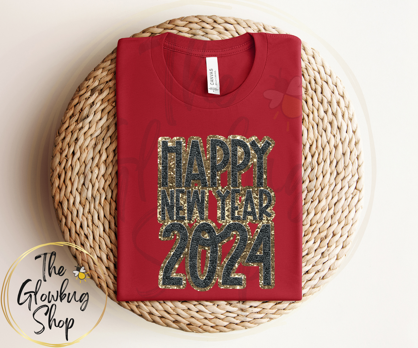 Happy New Year ( faux glitter and chenille)
