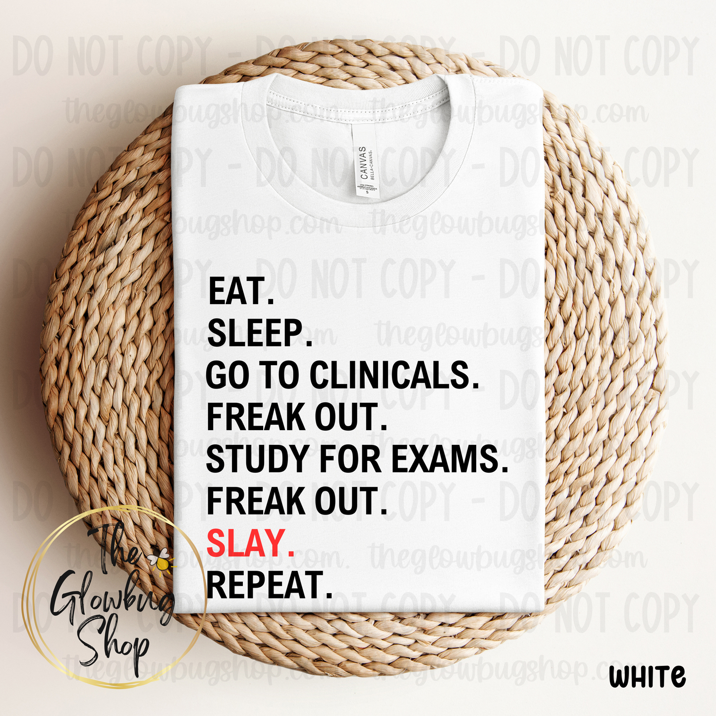 Eat. Sleep. Freak Out. (black ink)