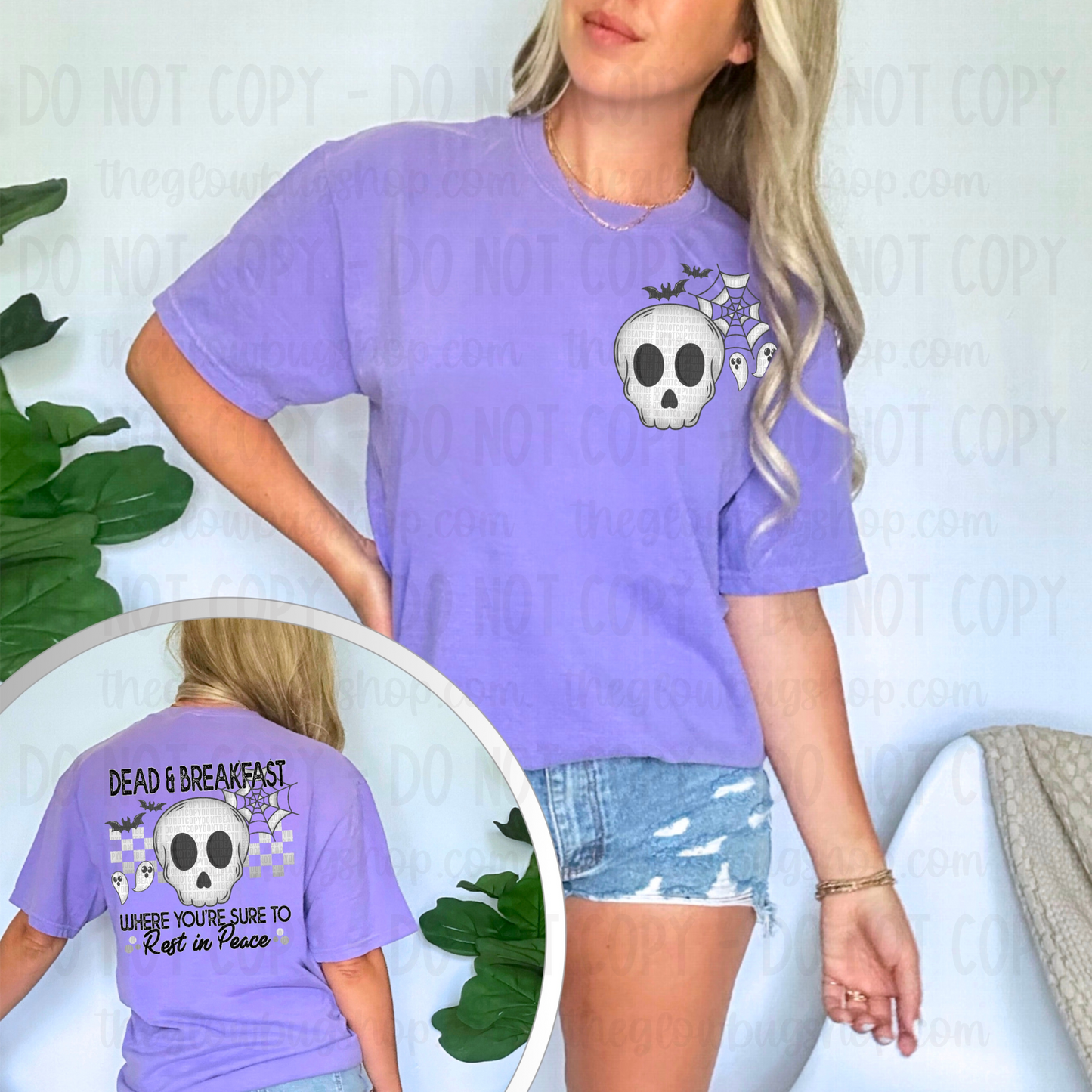 Dead & Breakfast (black & white) (front and back)