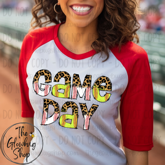 GAME DAY (baseball/softball leopard)
