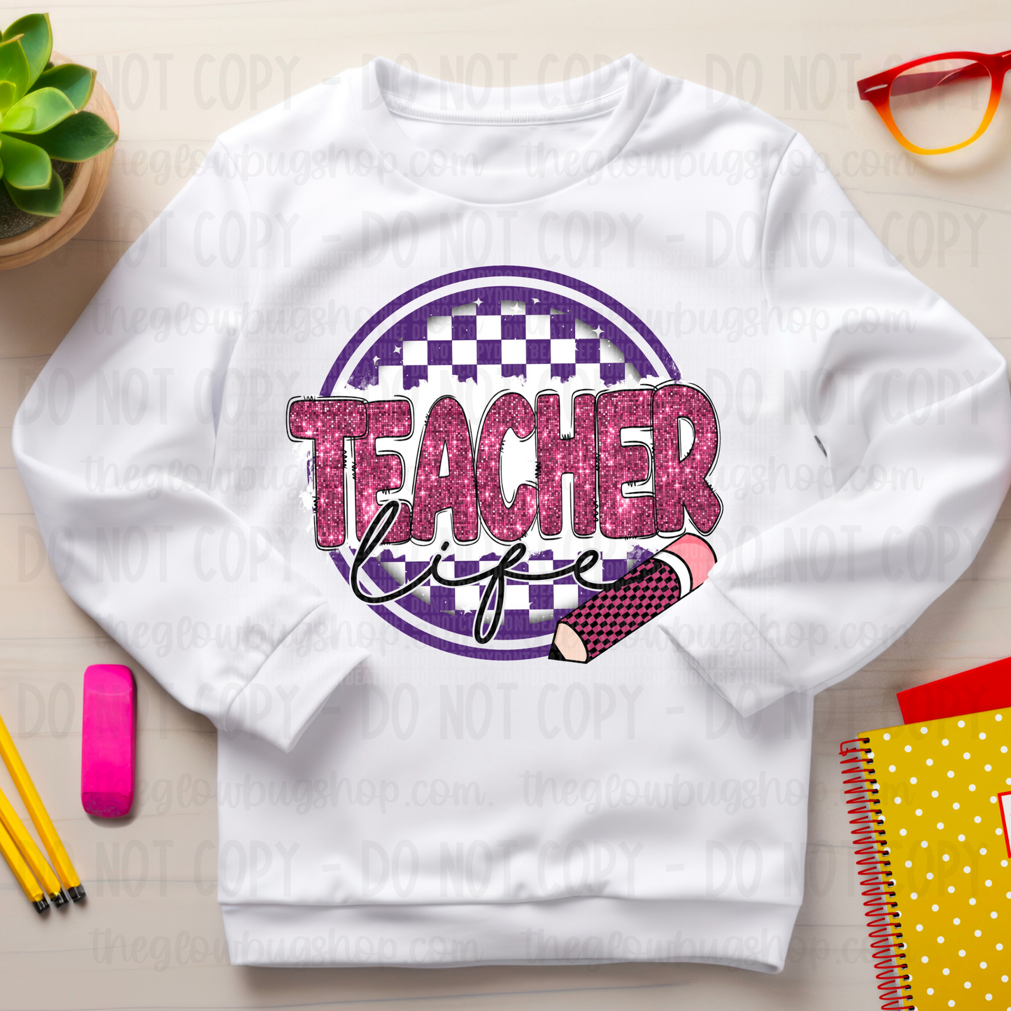 Teacher Life … Back To School (checkered)