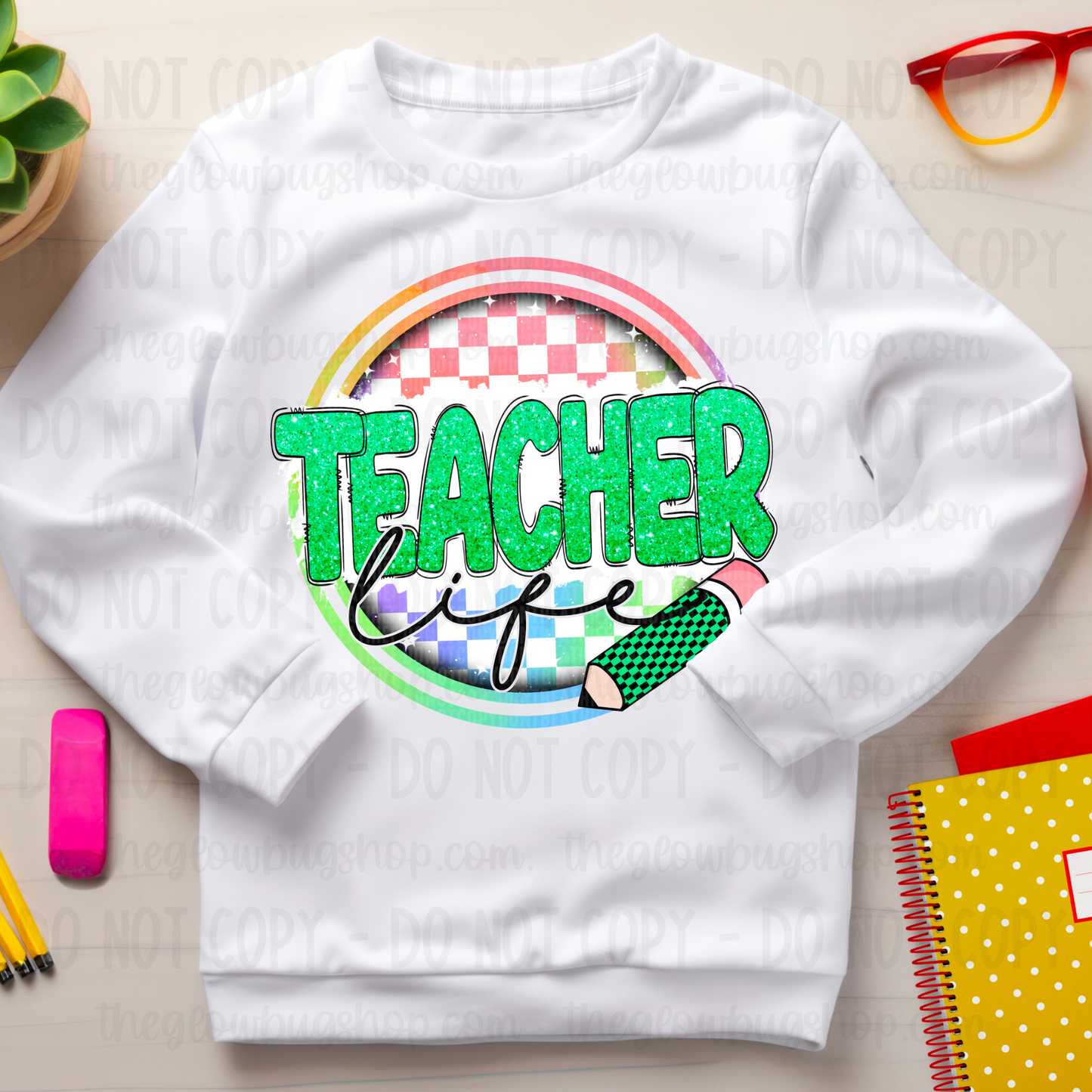 Teacher Life … Back To School (checkered)