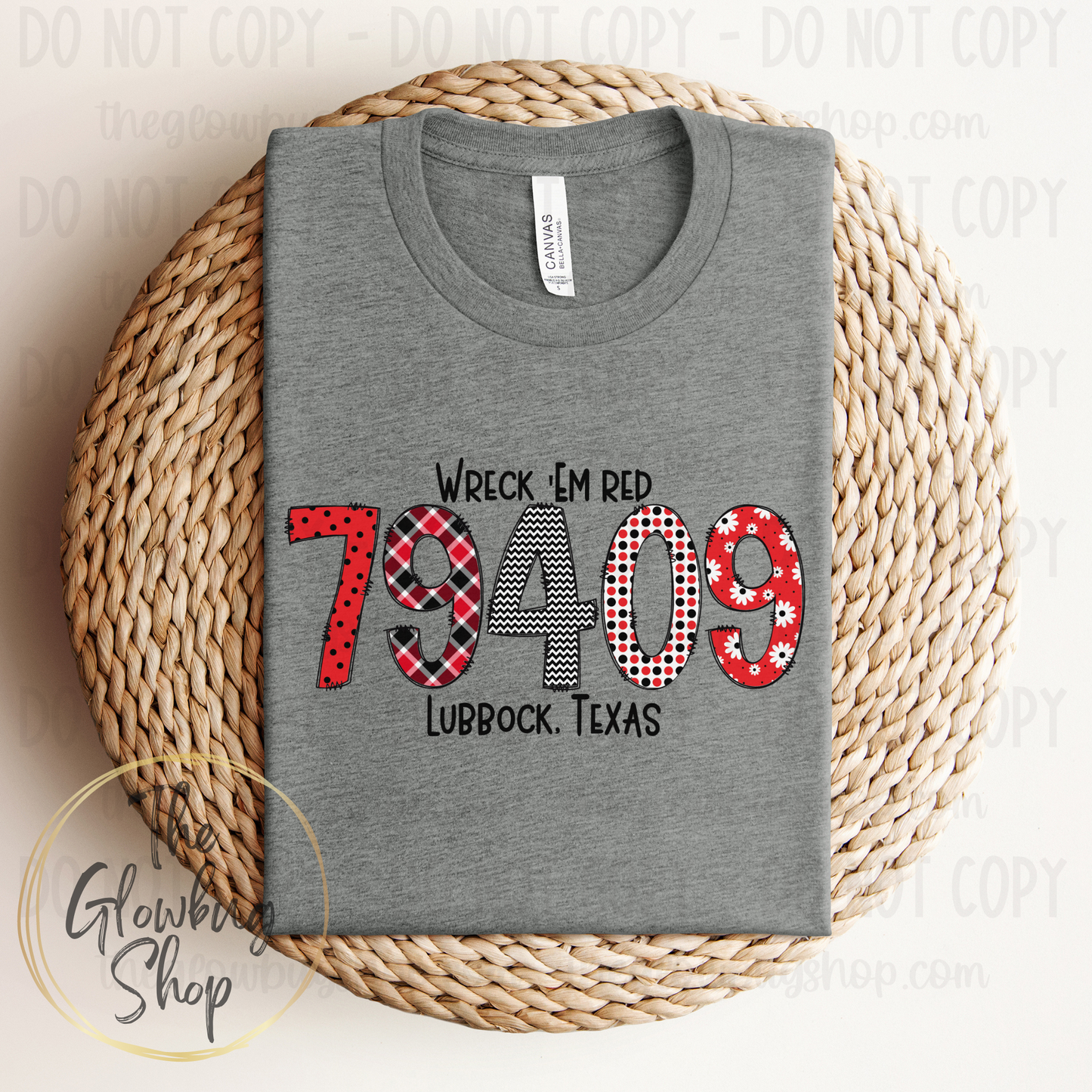 Zip Code Custom (red white black multi print)
