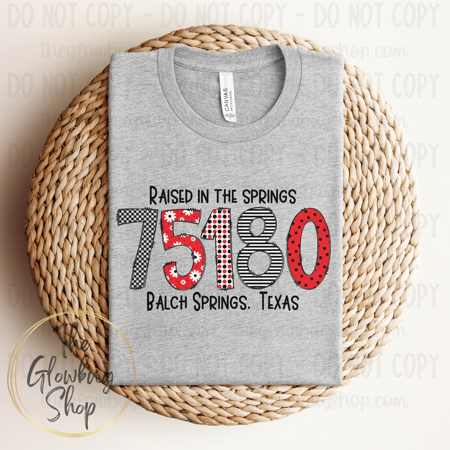 Zip Code Custom (red white black multi print)