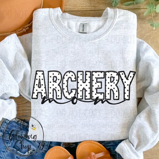 Archery MOM polka white