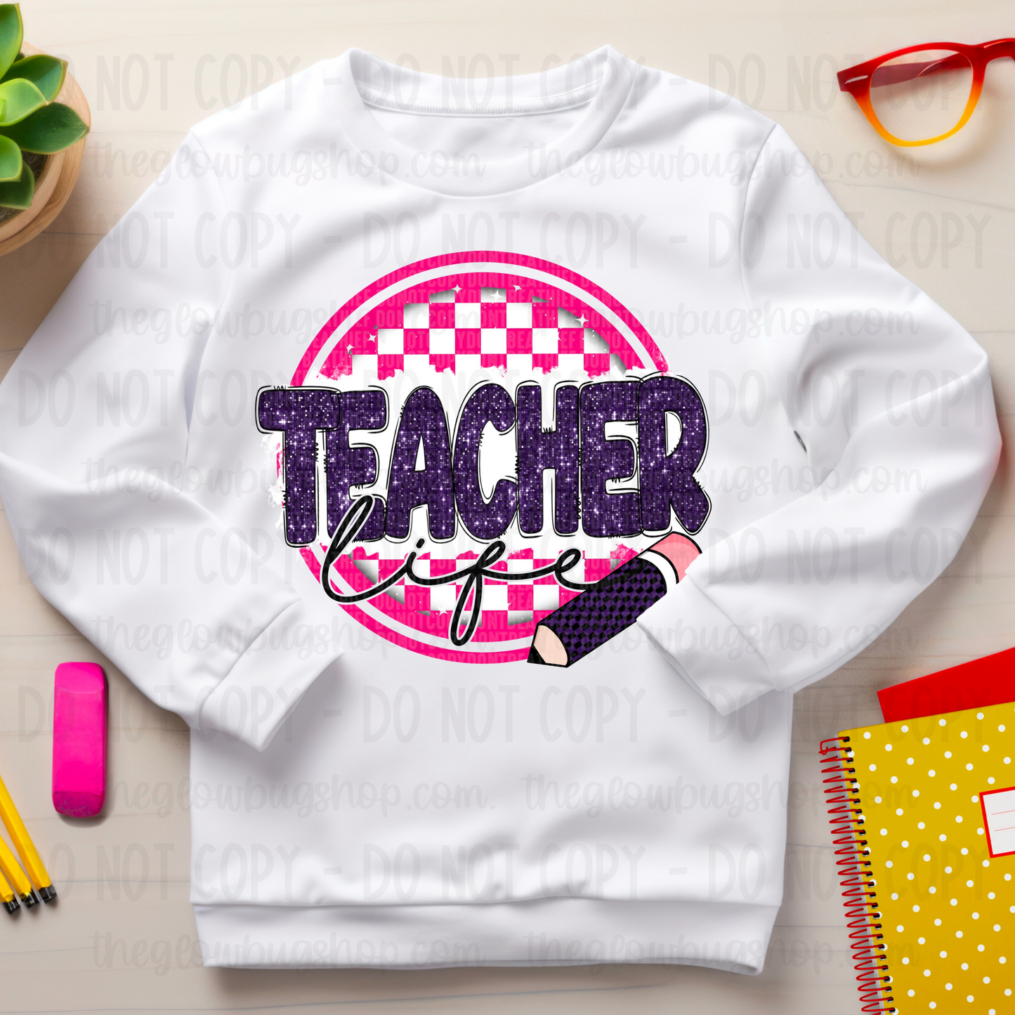 Teacher Life … Back To School (checkered)