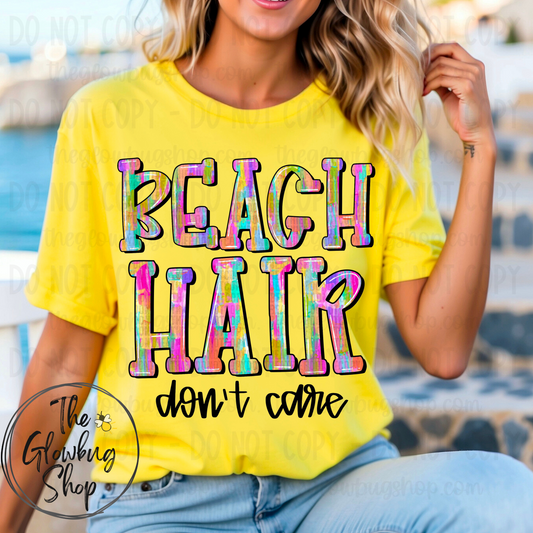 Beach Hair don’t care (black ink)