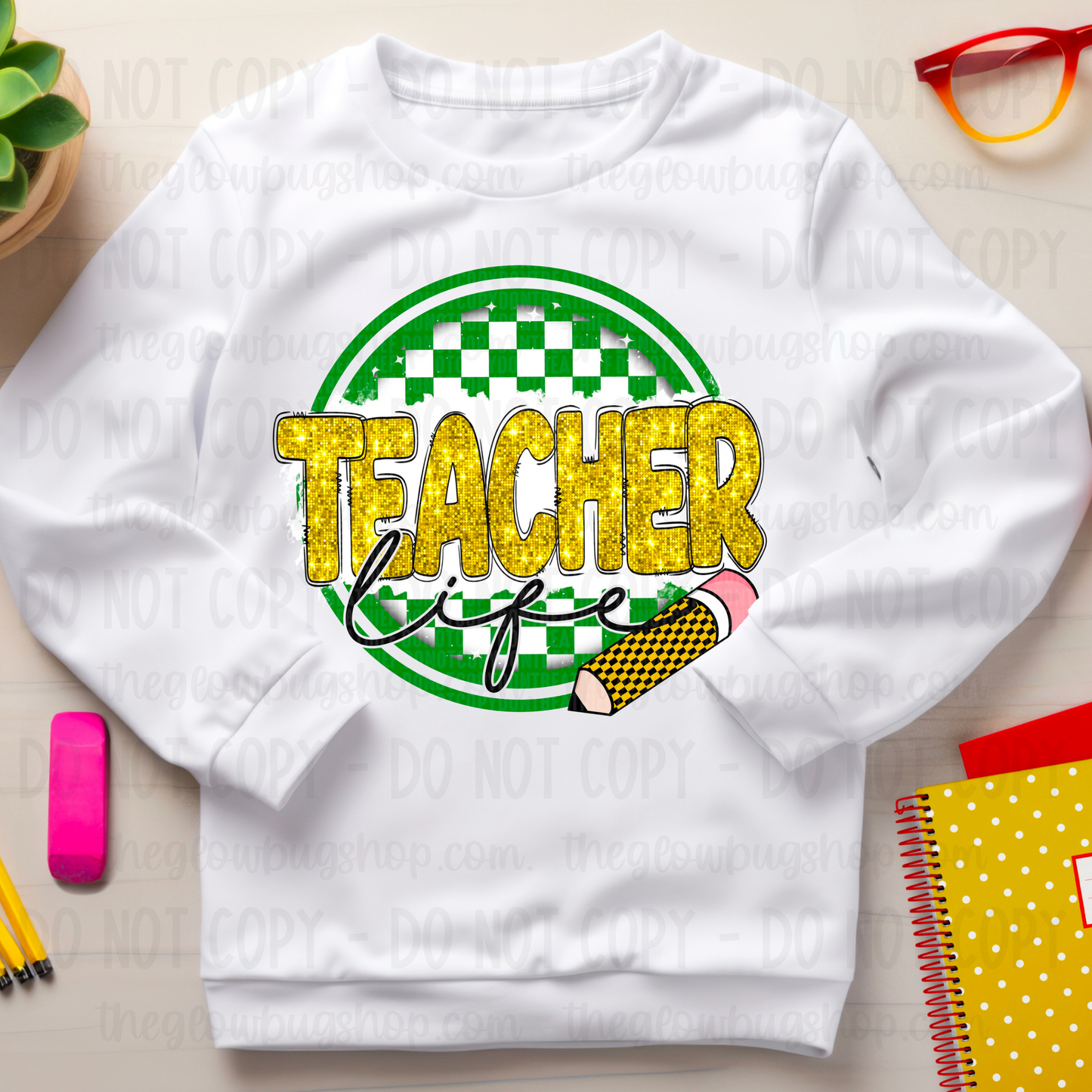 Teacher Life … Back To School (checkered)