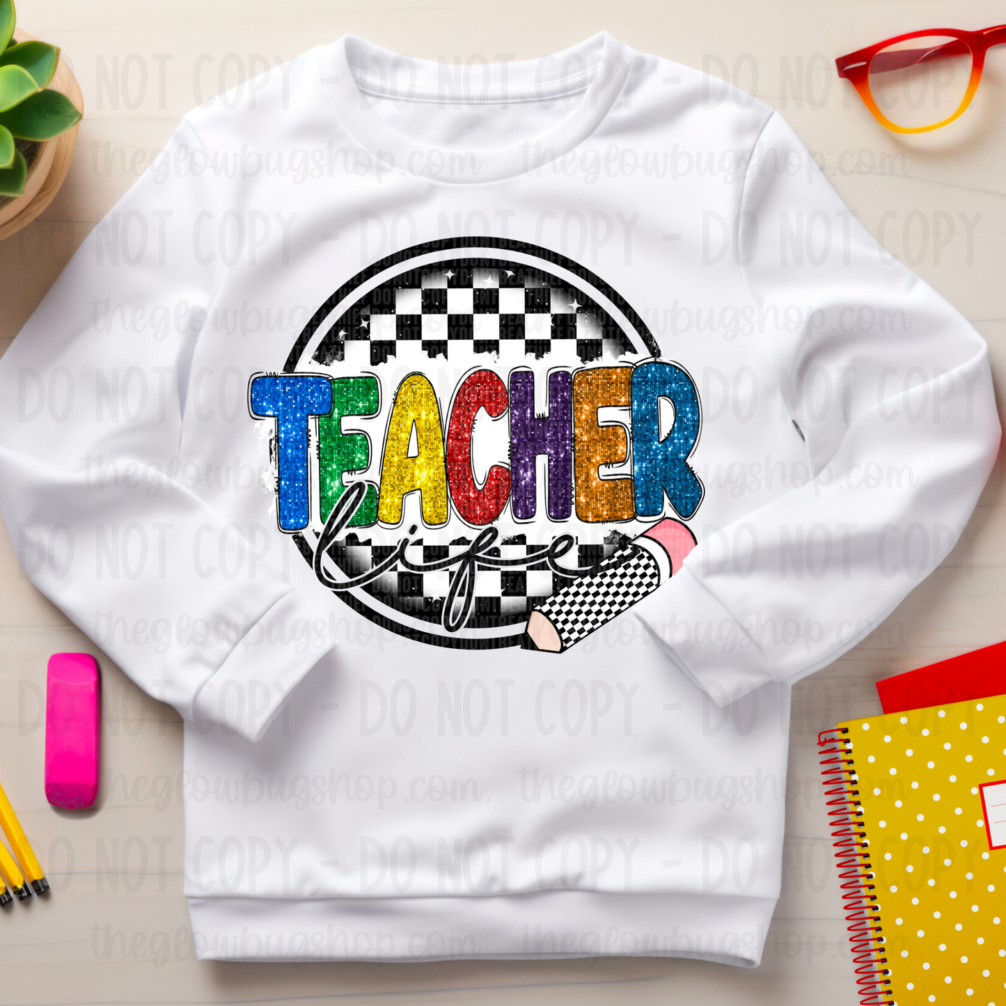Teacher Life … Back To School (checkered)