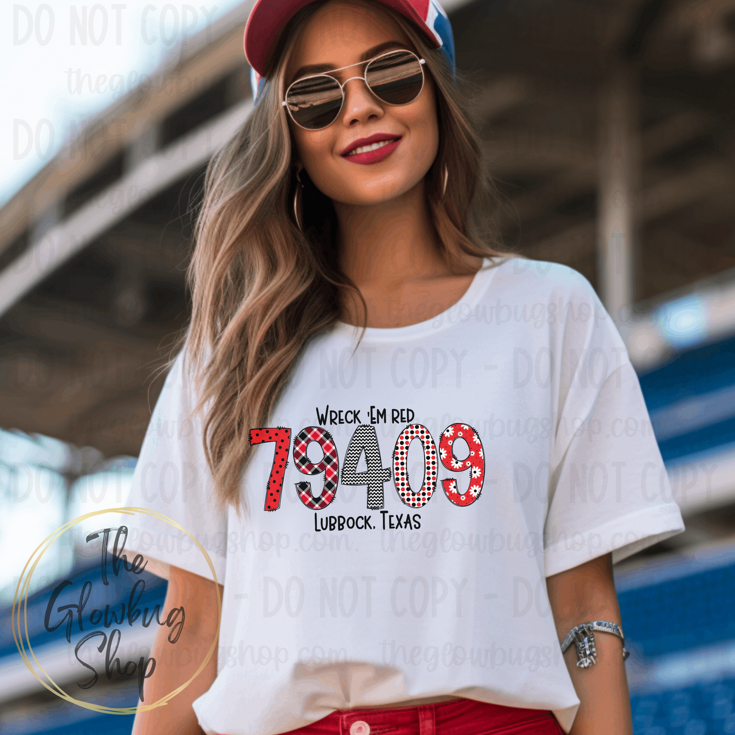 Zip Code Custom (red white black multi print)
