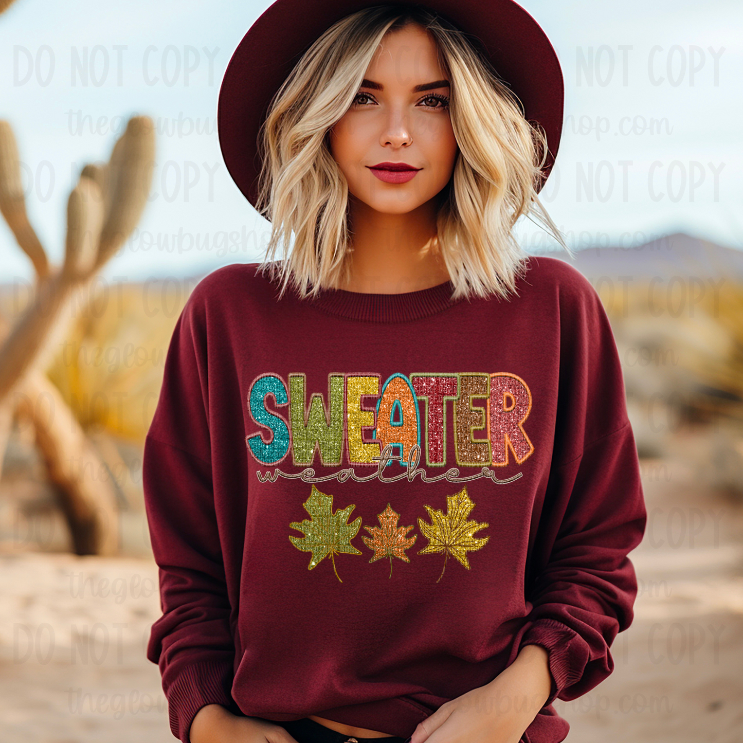 Sweater Weather (faux glitter embroidery)