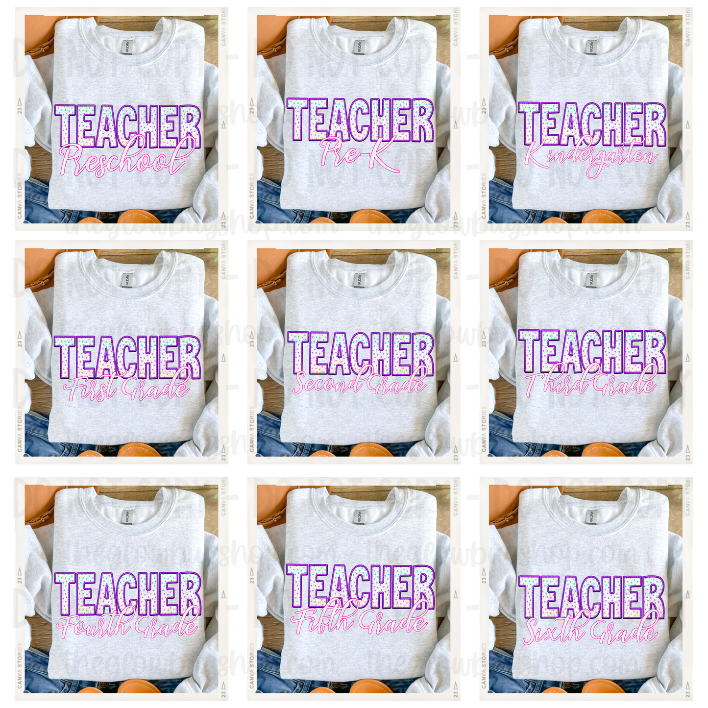 Teacher polka dot (pre-school -6th grade)