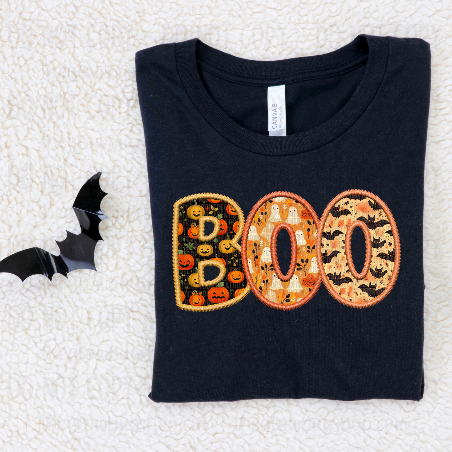 BOO (faux embroidery)