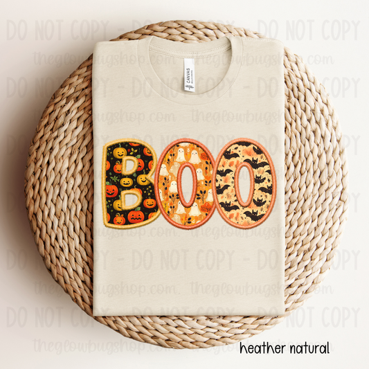 BOO (faux embroidery)