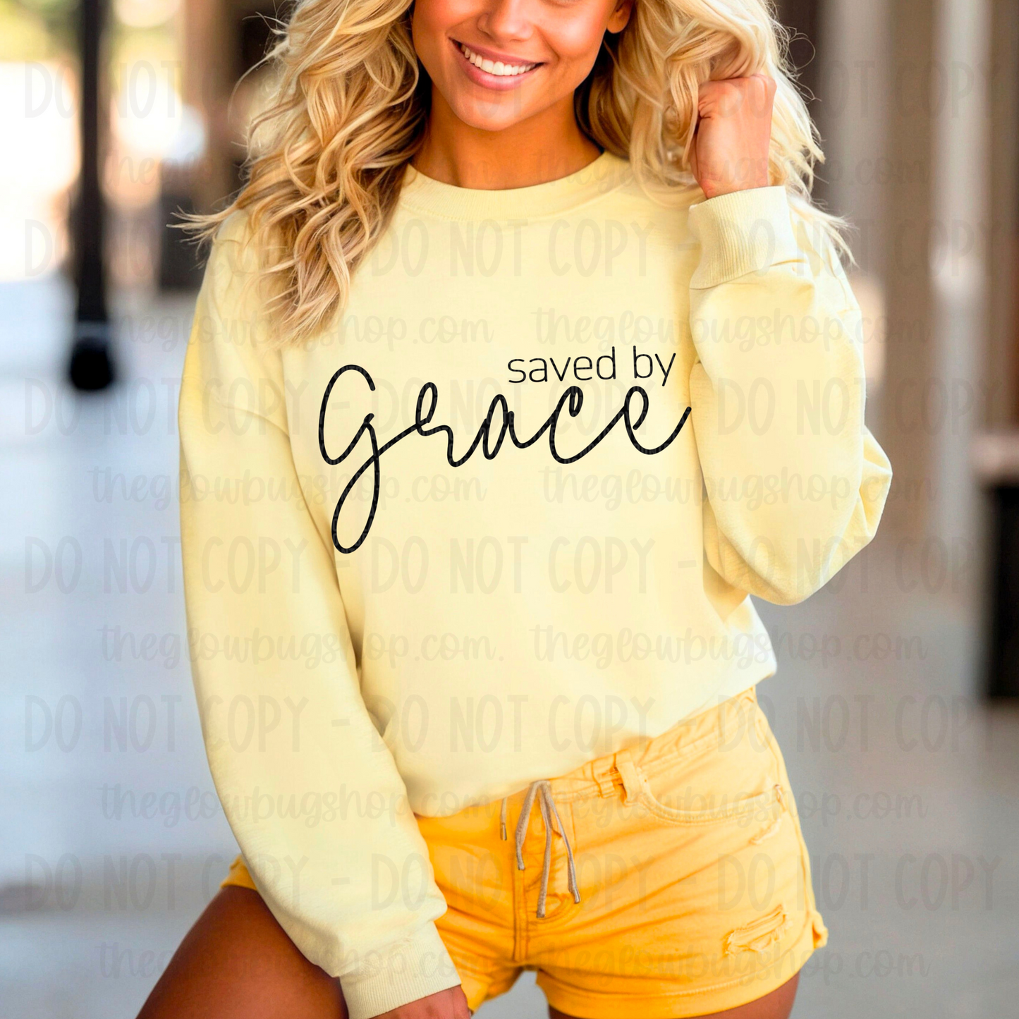 Saved By Grace (black lettering)