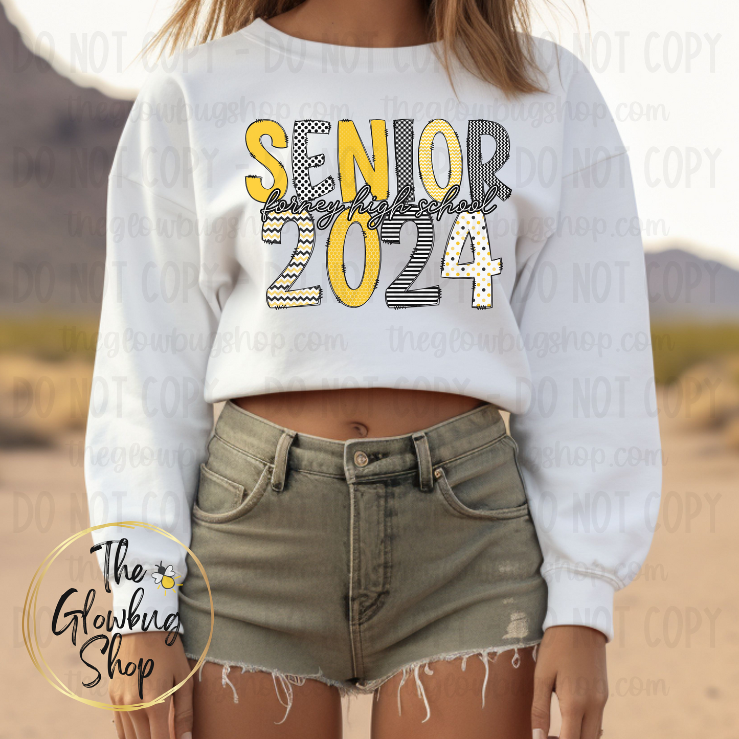 Senior 2024 CUSTOM (black, white, gold)