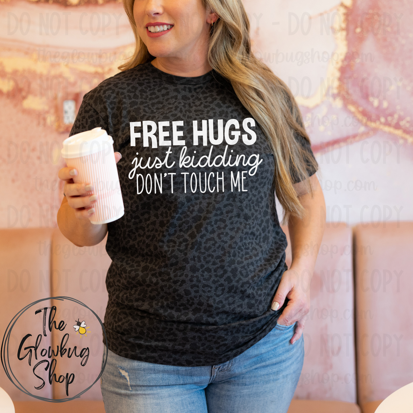 Free Hugs….just kidding (white ink)