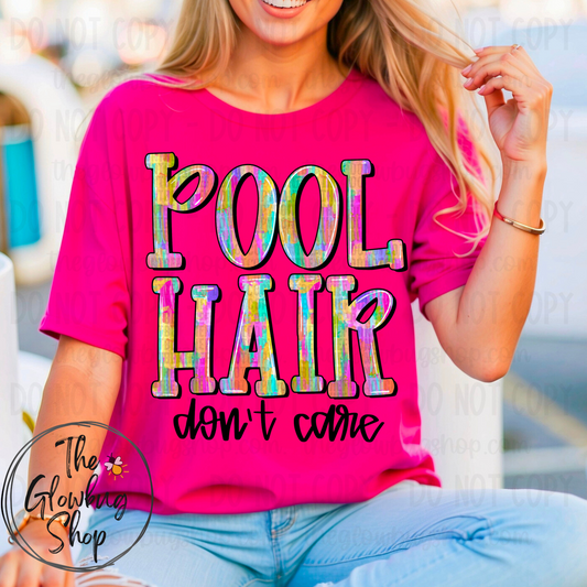 Pool Hair don’t care (black ink)