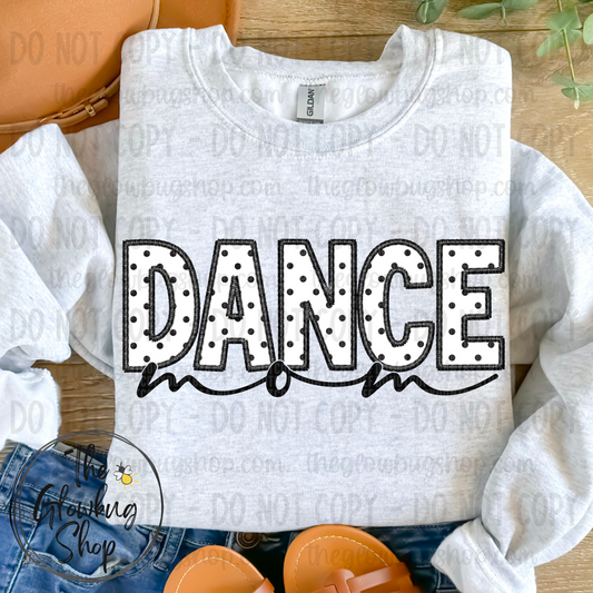 Dance MOM polka white
