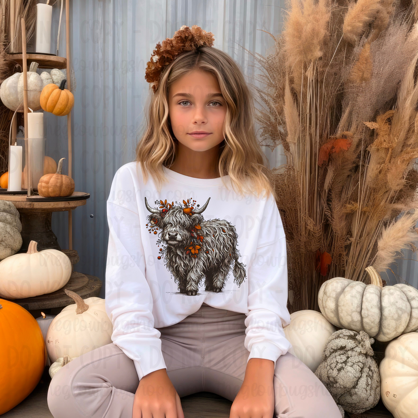 Fall Highland Cow