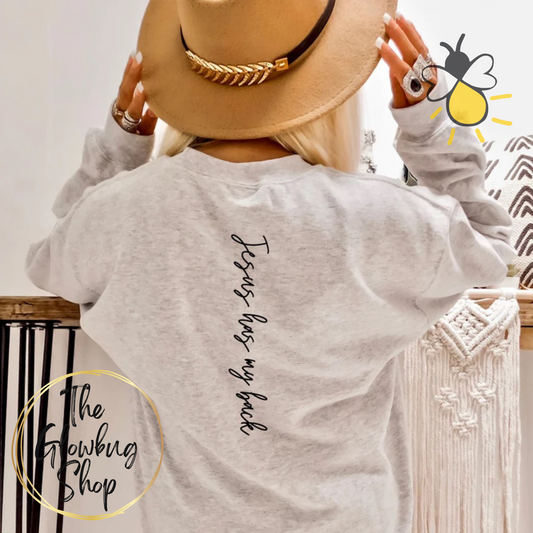 Jesus Has My Back (black ink)