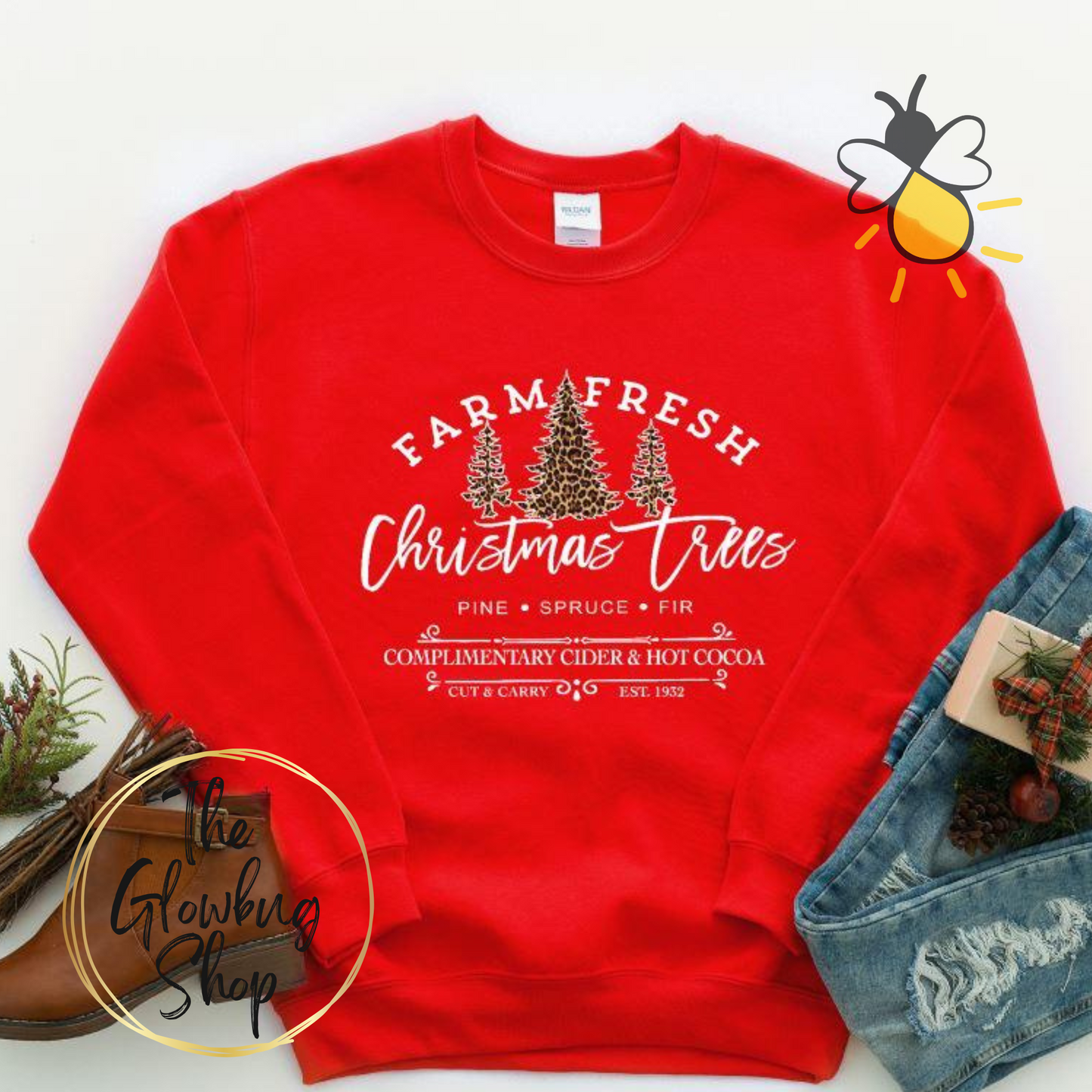Farm Fresh Christmas Trees (white ink)