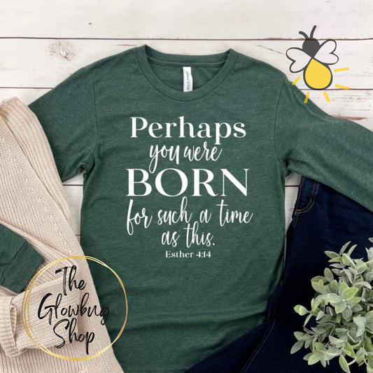 Perhaps You Were Born For Such A Time (white ink)