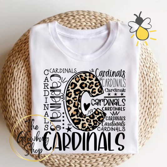 Cardinals Leopard Typography