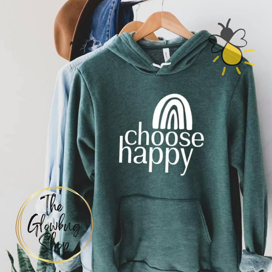 Choose Happy Rainbow (white ink)