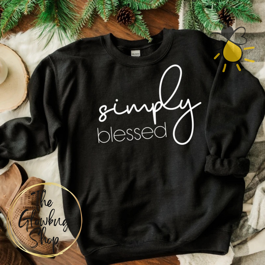 Simply Blessed (white ink)