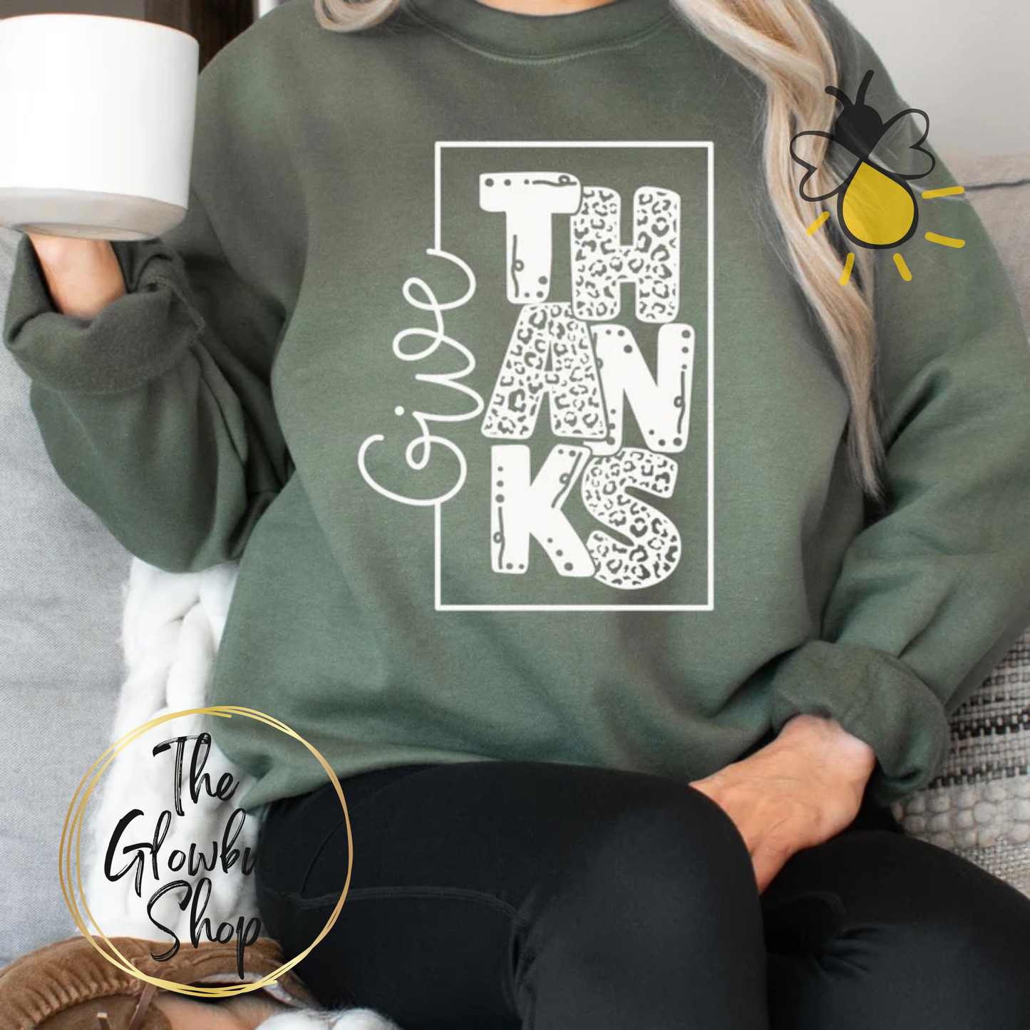 Give Thanks (white ink)