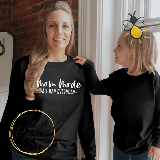 Mom Mode (white ink)