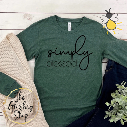 Simply Blessed (black ink)