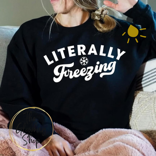 Literally Freezing (white ink)