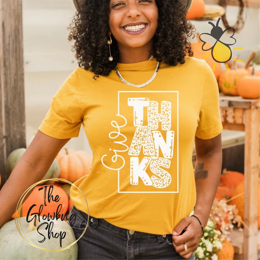 Give Thanks (white ink)