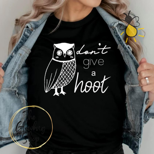 Don't Give A Hoot (white ink)