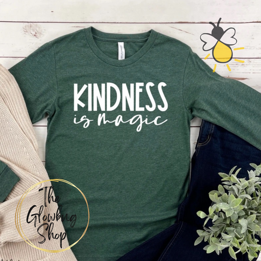 Kindness Is Magic (white ink)