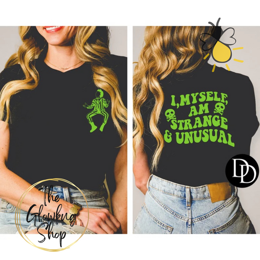 I, Myself, Am Strange And Unusual (front and back design)