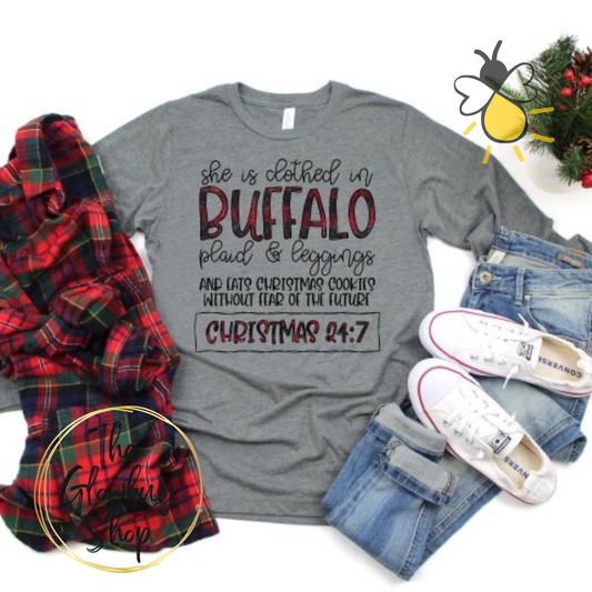 She Is Clothed In Buffalo Plaid