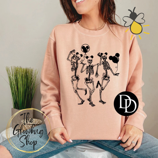 Skeleton with balloons