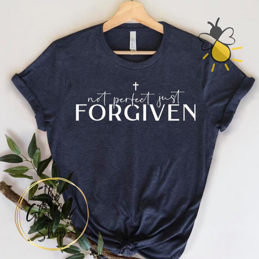 not perfect just FORGIVEN (white ink)