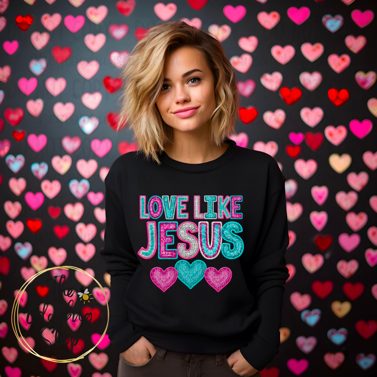 Love Like Jesus (faux sequin)